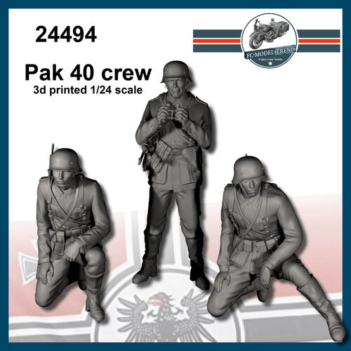 24494 Pak 40, crew, 1/24 scale.