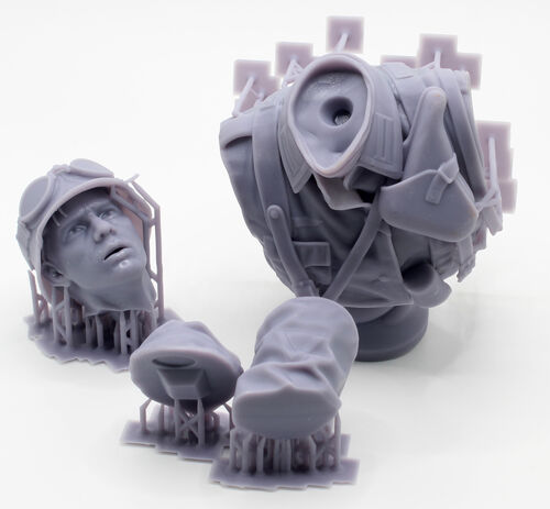 10456 Wehrmacht biker, bust 1/10 scale.