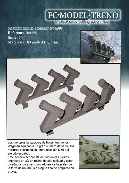 35442 Wegman smoke dischargers for Spanish M60 1/35 scale