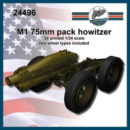 24496 M1A1 75mm pack howitzer, 1/24 scale.