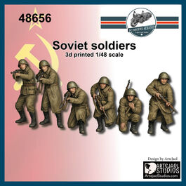 48656 Soviet soldiers WWII, 1/48 scale.