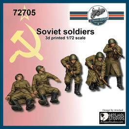 72705 Soviet soldiers WWII, 1/72 scale.