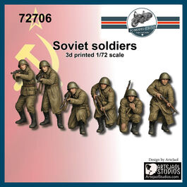 72706 Soviet soldiers WWII, 1/72 scale.