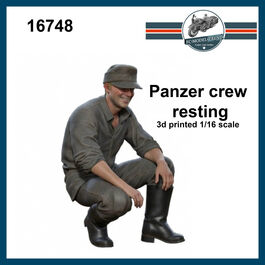 16748 Panzer crew at rest, 1/16 scale.