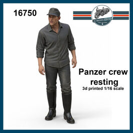 16750 Panzer crew at rest, 1/16 scale.