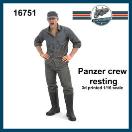 16751 Panzer crew at rest, 1/16 scale.
