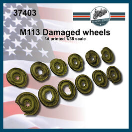 37403 M113 damaged wheels 1/35 scale.