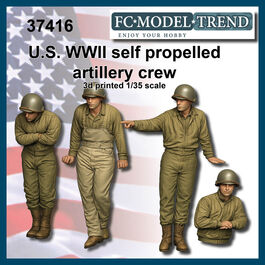 37416 U.S. WWII SPG crew 1/35 scale.