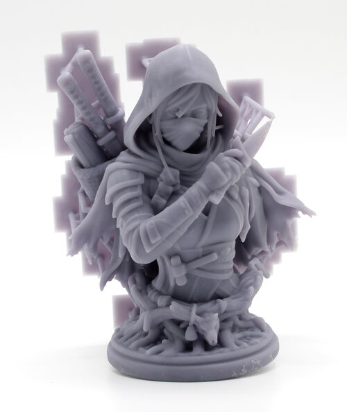 10633 Red ninja bust 7,5cm.
