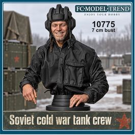 10775 Cold war soviet tank crew 7cm bust .