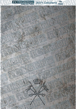 36371  Self adhesive base Caballería 19x13cm