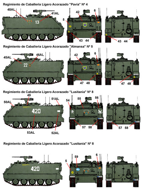 35226 M113  en los regimientos de caballera de Espaa