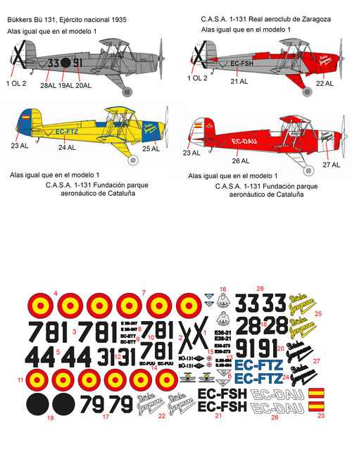 32001 Bcker B 131 & CASA 1131 in Spain, 1/32 scale