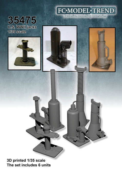 35475 Hydraulic jacks USA WWII, 1/35 scale