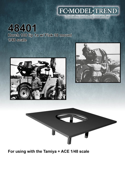 48401 Pedestal for Horch 108 & Flak 38, 1/48 scale