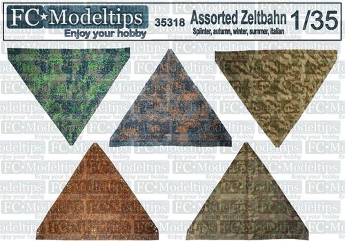 35318 Zeltbahn assorted, 1/35 scale