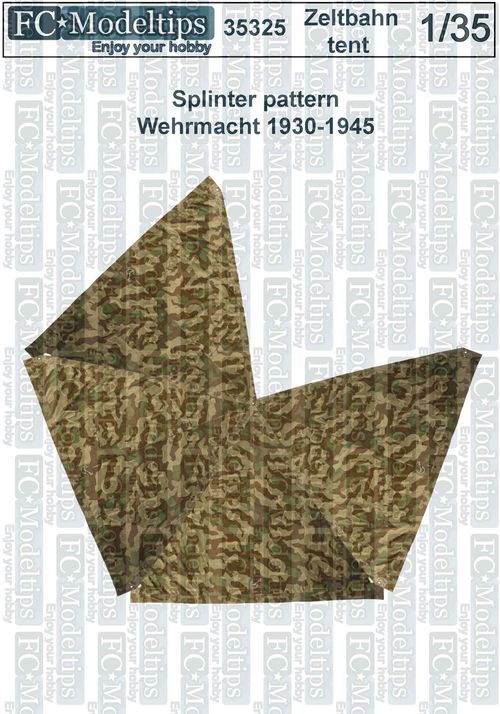 35325 Zeltbahn tent for 4 person, splinter pattern, 1/35 scale