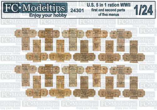 24301 5in1 rations, 1/24 scale