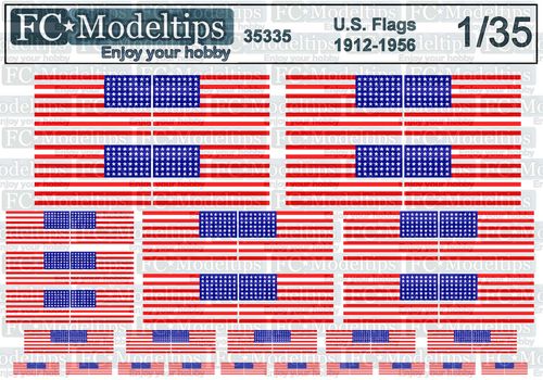 35335 Banderas Estados Unidos 1912-1956, escala 1/35
