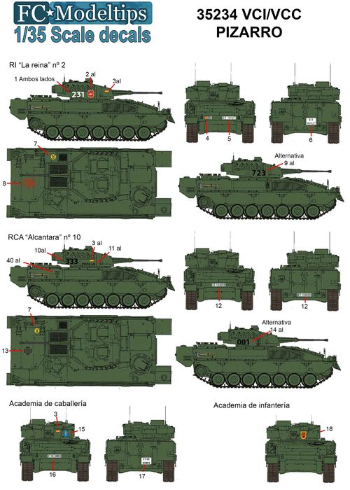 35234 VCI/VCC Pizarro, calcas escala 1/35